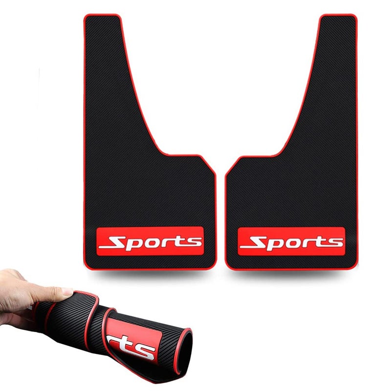 Aiydachy Soft Material Automotive Car Mud Flaps Universal Fit Black Splash Guards Rubber mud Guard No Collision Universal(Sports) - Image 1